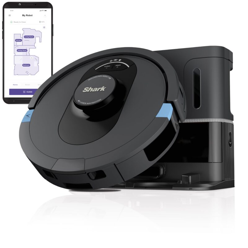 Shark AV2501S AI Ultra Robot Vacuum with HEPA Self-Empty Base, Matrix Clean Navigation, 30-Day Bagless Capacity, Smart Mapping, Voice/App Control, Perfect for Pet Hair & All Floors, Dark Grey - Image 2